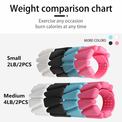 El tobillo usable ajustable de la muñeca carga la yoga Barre Pilates Cardio Aerobics 2 sistemas 2lb 4lb