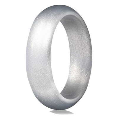 Anillos de encargo elegantes del silicón de las mujeres con los anillos de bodas elegantes de destello finos del silicón