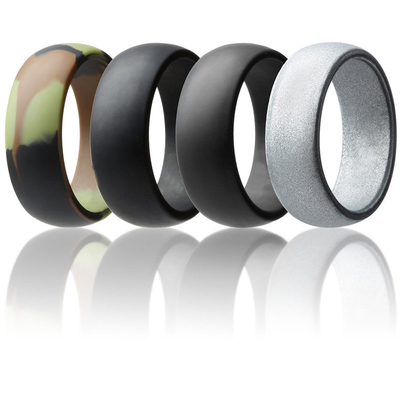 17 borde grueso negro del paso del anillo de goma de silicona de los colores 8m m de par en par 2.8m m liso para la boda del compromiso