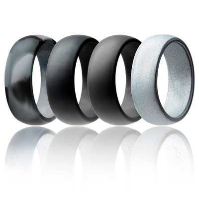 17 borde grueso negro del paso del anillo de goma de silicona de los colores 8m m de par en par 2.8m m liso para la boda del compromiso