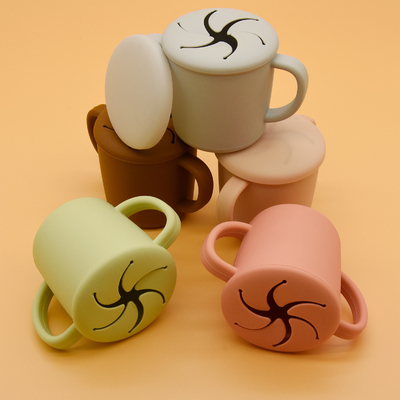 Taza libre del bocado del silicón del bebé de BPA irrompible