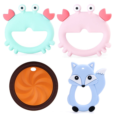 Juguete de goma natural antiusura adsorbible, Hevea linda Teether de goma natural