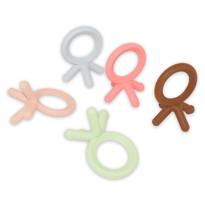 Los juguetes de goma de Teether del bebé flexible no tóxico llevan - el artículo resistente
