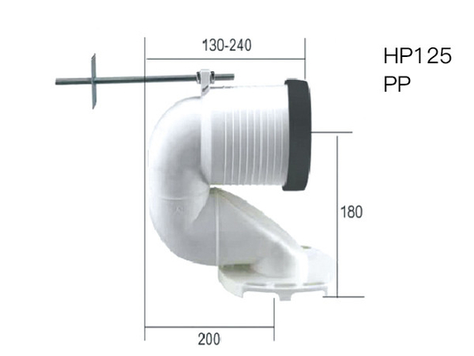 Conector anticorrosivo práctico del armario de agua, tubo de desagu&quot;e de Oilproof Flexi para el retrete